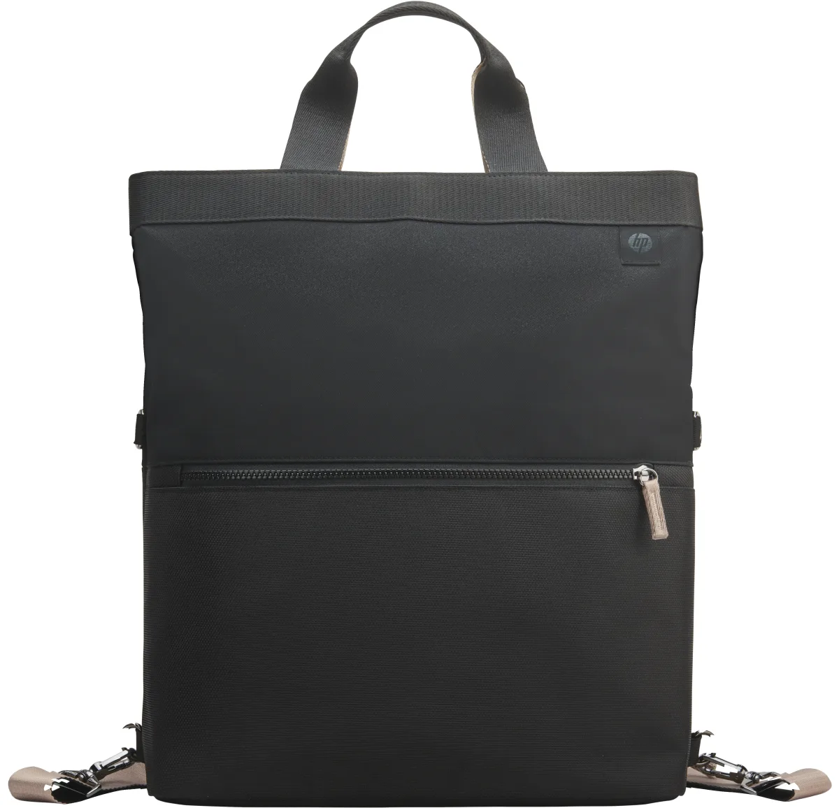 HP - Notebook carrying backpack/tote - convertible - 14.1" - black, taupe