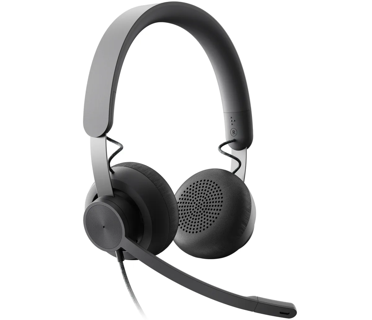 Logitech Zone Wired MSFT Teams - Headset - on-ear - wired - USB-C - graphite - Certified for Microsoft Teams