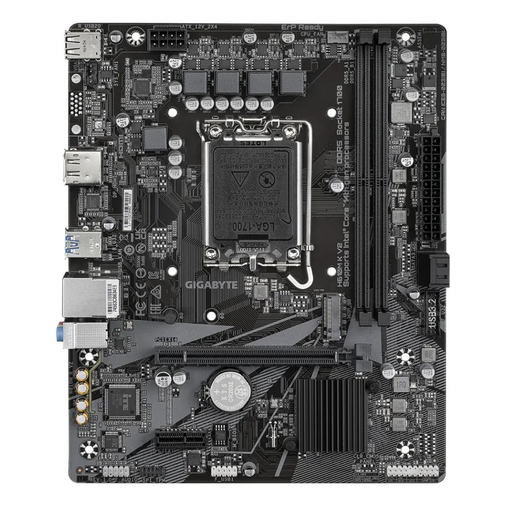 Gigabyte H610M K V2 DDR5 Anti-Sulfur Resistor Intel 1700 Socket Motherboard, Micro-ATX, 2x DDR5 Slots, 1x M.2 Socket, GbE LAN, 1x DisplayPort / 1x HDMI Port