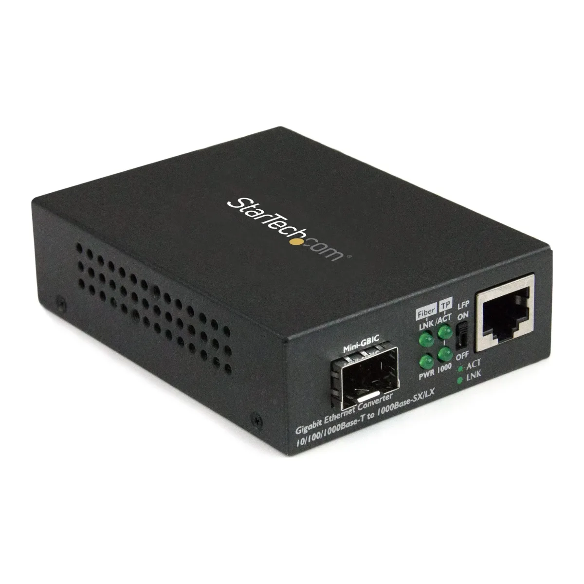 Startech Multimode / Single Mode Fiber Media Converter - Open SFP Slot - 10/100/1000Mbps RJ45 Port - LFP Supported - IEEE 802.1q Tag VLAN - (MCM1110SFP)