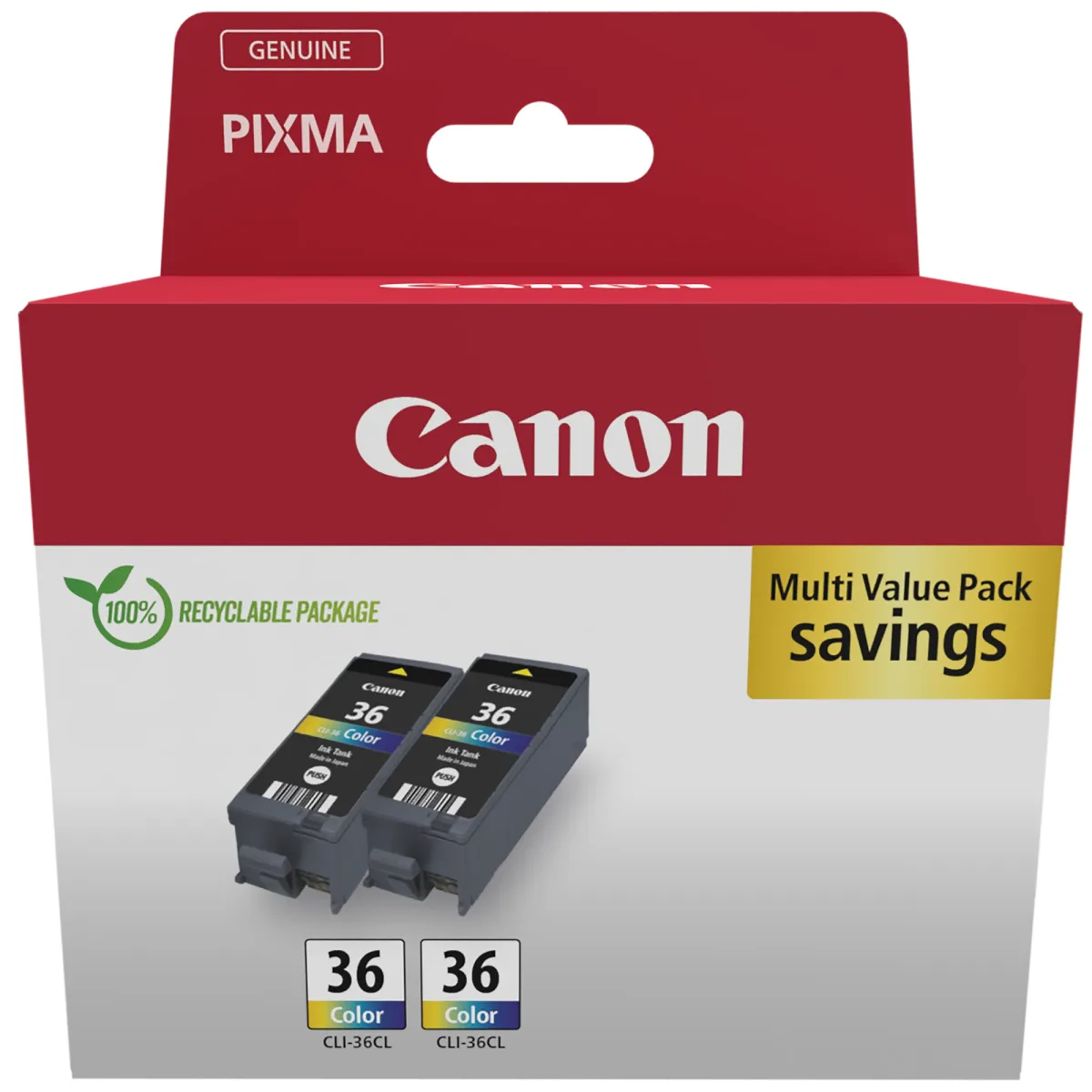Canon CLI-36 Color Twin Pack - 2-pack - 12 ml - colour (cyan, magenta, yellow) - original - ink tank