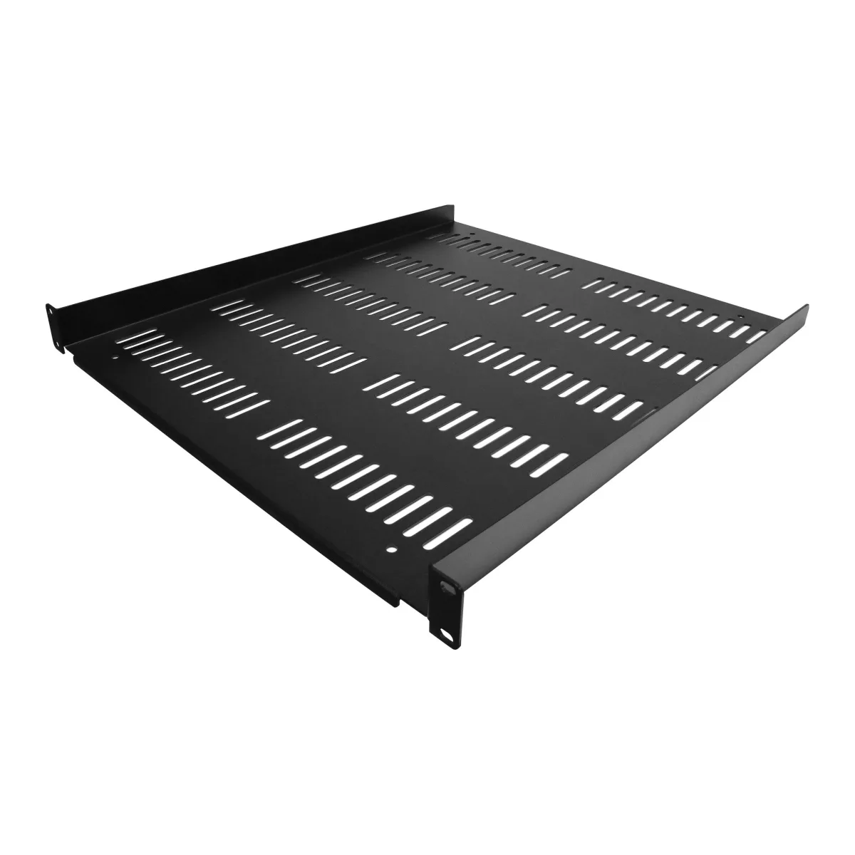 Startech 1U Vented Server Rack Cabinet Shelf, 20in Deep Fixed Cantilever Tray, Rackmount Shelf for 19" AV/Data/Network Equipment Enclosure w/ Cage Nuts & Screws, 55lbs Weight Capacity - 1U Network Rack Shelf - Rack shelf - black - 1U - 19