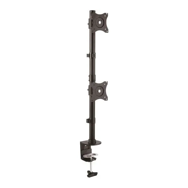 Startech Vertical Desk Mount Dual Monitor Arm - For Monitors 13" to 27" - Adjustable - Desk Clamp / Grommet-Hole Mount - Dual VESA Monitors - Black (ARMDUALV) - Mounting kit - for 2 monitors - heavy duty steel - black - screen size: 13"-27" - desktop, desk-mountable - for P/N: DK30A2DH, DK30C2DAGPD, DK30C2HAGPD, TB3DK2DPM2, TB3DK2DPPD, USB3SDOCKDD, USB3SDOCKHDV