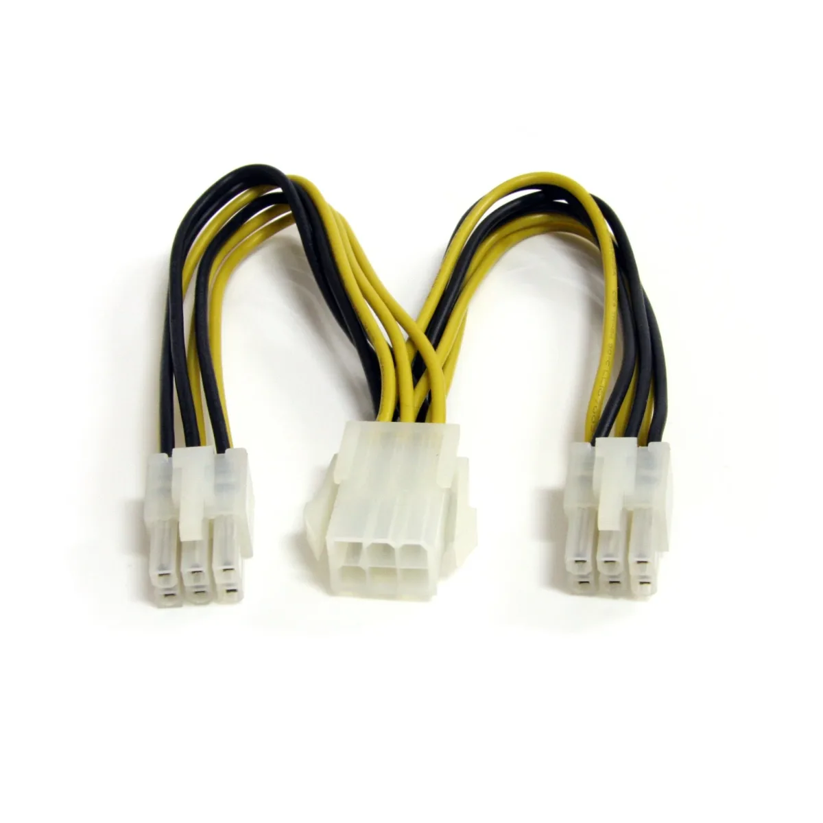 StarTech 6in PCI Express Power Splitter Cable - Power splitter - 6 pin PCIe power (M) to 6 pin PCIe power (F) - 5.9 in - yellow - PCIEXSPLIT6 - Power splitter - 6 pin PCIe power (M) to 6 pin PCIe power (F) - 15 cm - yellow