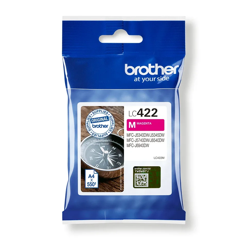 Brother LC422M - Magenta - original - ink cartridge - for Brother MFC-J5340DW, MFC-J5340DWE, MFC-J5345DW, MFC-J5740DW, MFC-J6540DW, MFC-J6940DW