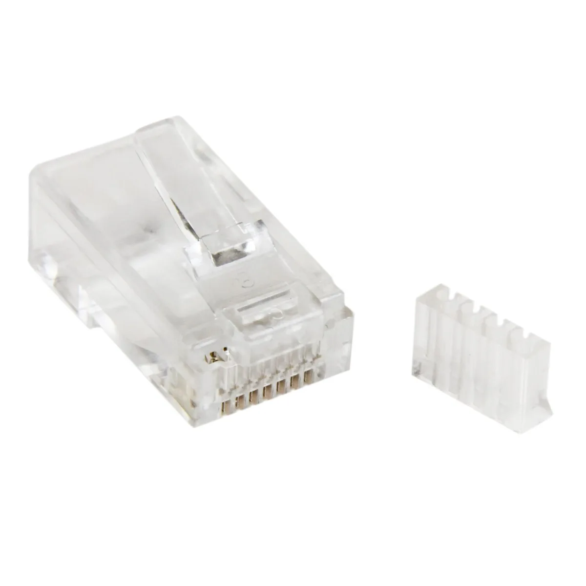 Startech Cat 6 RJ45 Modular Plug for Solid Wire - 50 Pack (CRJ45C6SOL50) - Network connector - RJ-45 (M) - CAT 6 - clear (pack of 50) - for P/N: WIRC6CMPBLU