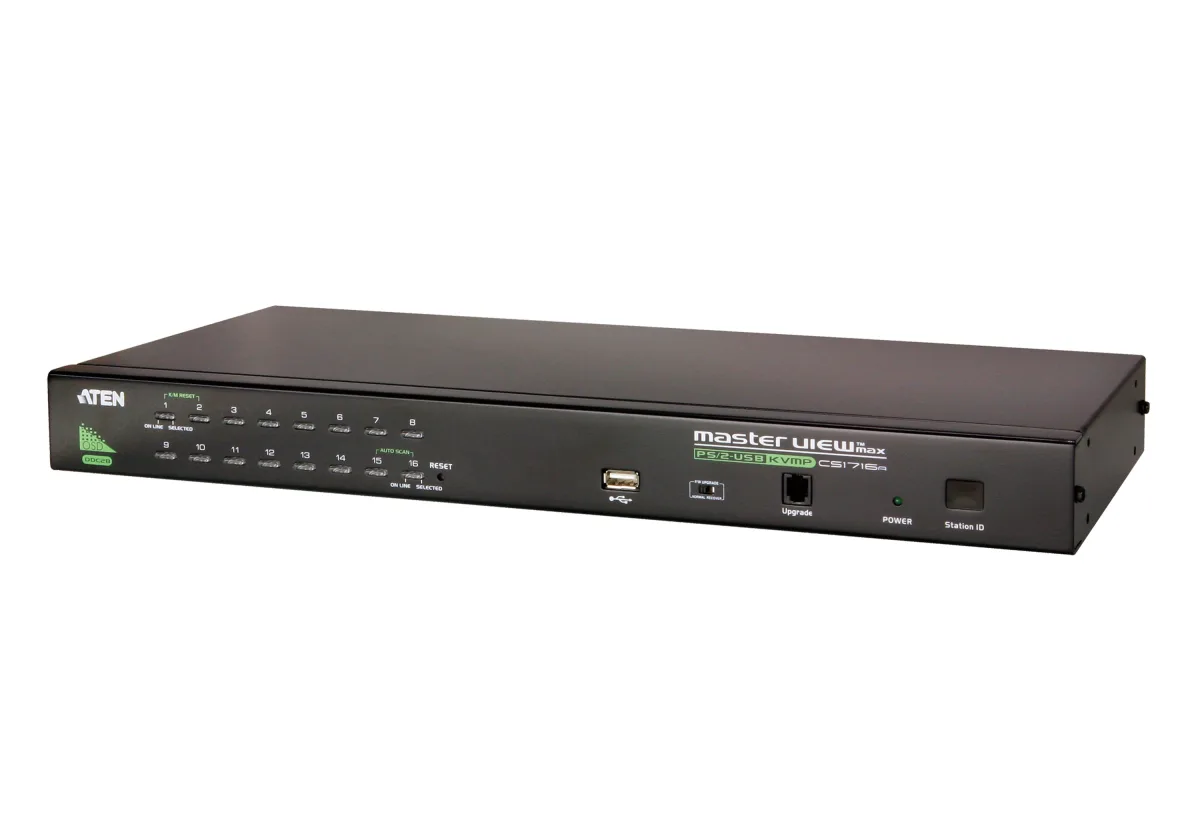 ATEN Master View max CS-1716A - KVM switch - 16 x KVM port(s) - 1 local user - desktop