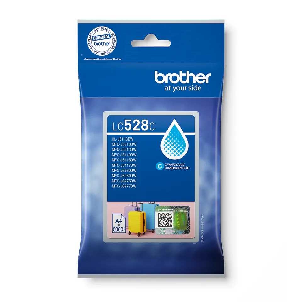 Brother LC528C - Cyan - original - pillow pack - ink cartridge - for Brother MFC-J6975DW, MFC-J6977DW