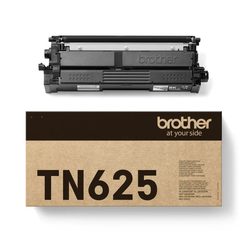 Brother TN625BK - Black - original - box - toner cartridge - for Brother DCP-L8630CDW, HL-L8430CDW, HL-L8570CDW, MFC-L8730CDW, Workhorse MFC-L8970CDW
