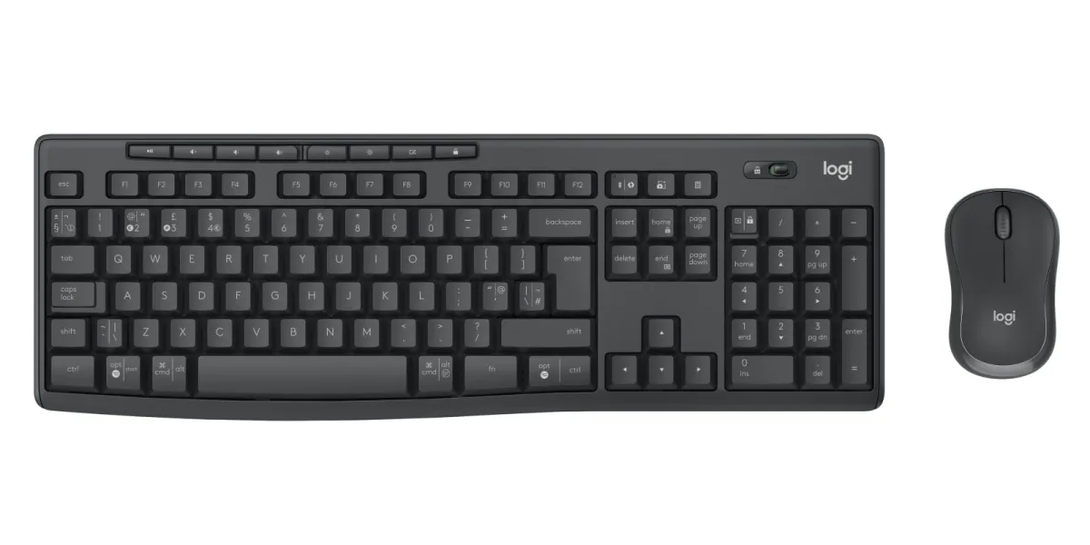 Logitech MK370 Combo for Business - Keyboard and mouse set - wireless - Bluetooth LE - QWERTY - UK - graphite