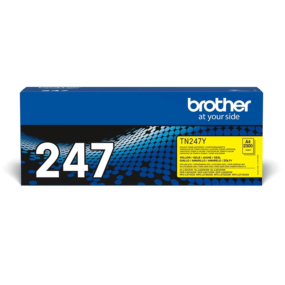 Brother TN247Y - Yellow - original - toner cartridge - for Brother DCP-L3510CDW, DCP-L3517CDW, DCP-L3550DW, MFC-L3730CDN
