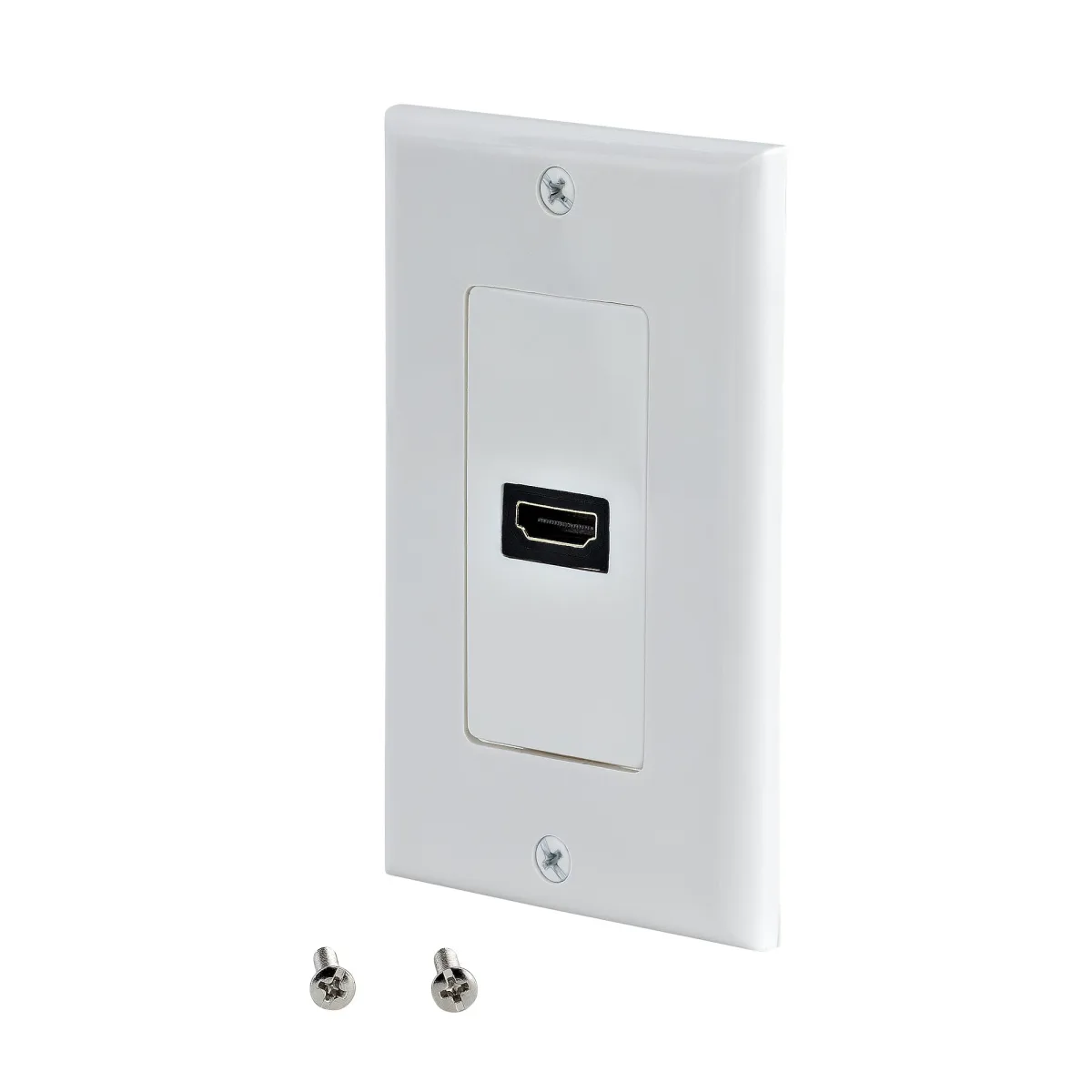 Startech Single Outlet Female HDMI Wall Plate White - Wall mount plate - white - HDMIPLATE - Wall mount plate - white