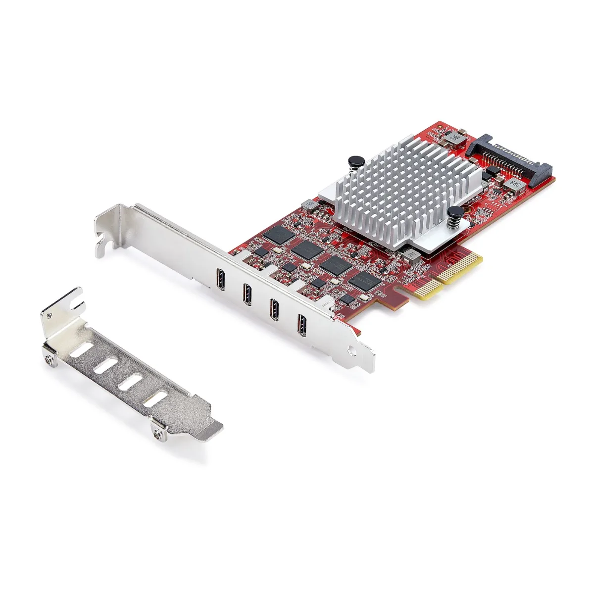 Startech 4-Port USB Type-C PCIe Card, USB-C 10Gb, 4x Controllers, TAA - USB adapter - PCIe 3.0 x4 - USB-C 3.2 Gen 2 x 4 - TAA Compliant