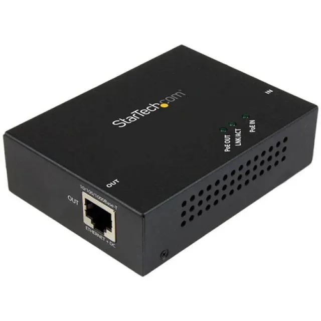 Startech 1 Port Gigabit PoE+ Extender 802.3at & 802.3af - 100m (330ft) - Power over Ethernet Extender - PoE Repeater Network Extender (POEEXT1GAT) - Repeater - 1GbE - 10Base-T, 100Base-TX, 1000Base-T - up to 100 m - for P/N: ST12MHDLANU
