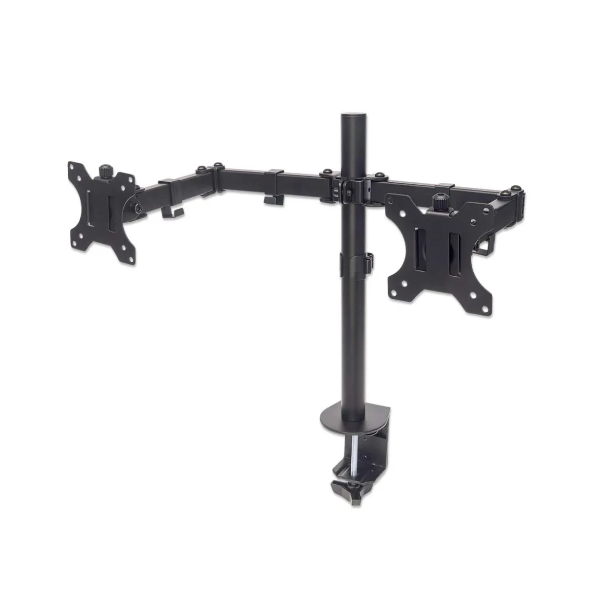 Manhattan 461528 TV/Monitor Desk Mount Dual Full -Motion 27" Clamp 100X100MM