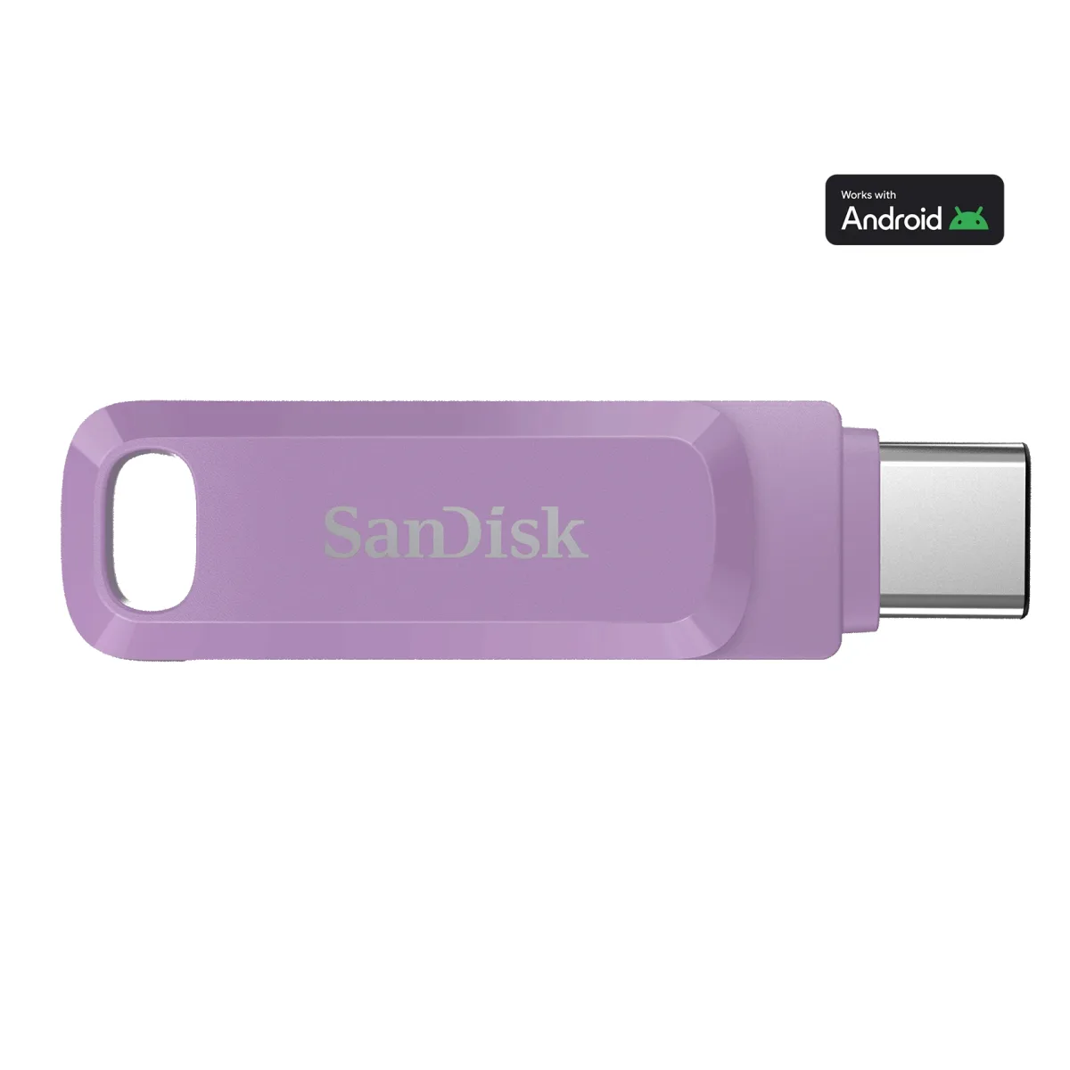 SanDisk Ultra Dual Drive Go - USB flash drive - 64 GB - USB 3.2 Gen 1 / USB-C - lavender