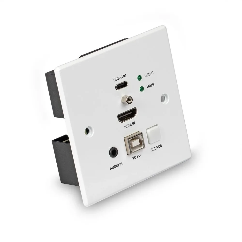 Lindy 38387 150M CAT.6 HDMI 4K60 Type C Hdbaset UK Wall Plate KVM Extend