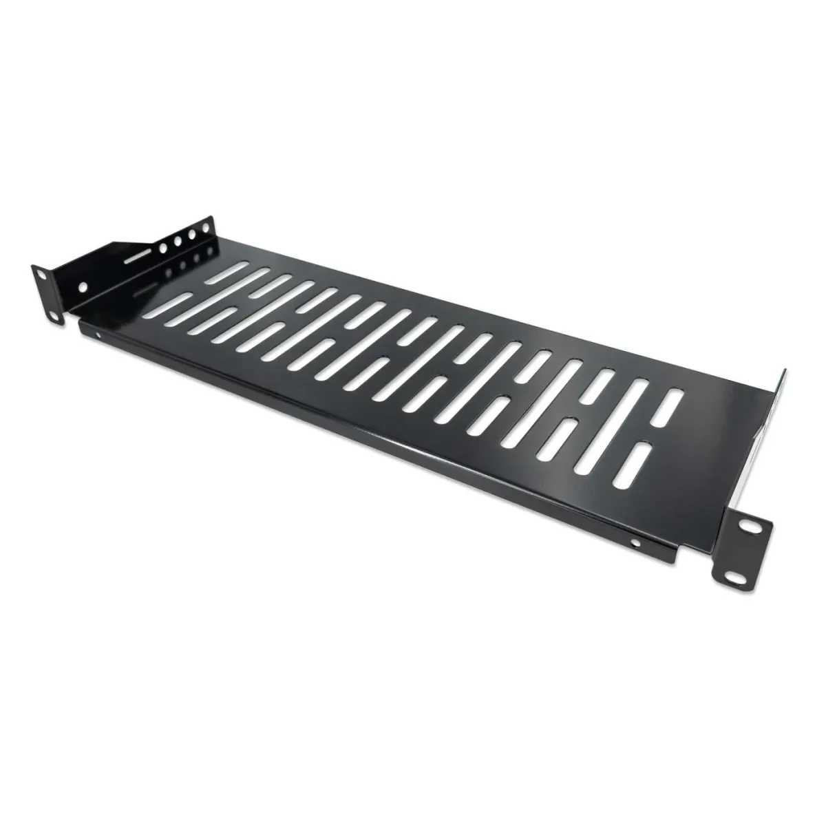 Intellinet 712491 19" Cantilever Shelf 1U 150MM- 2-POINT Front Mount Black