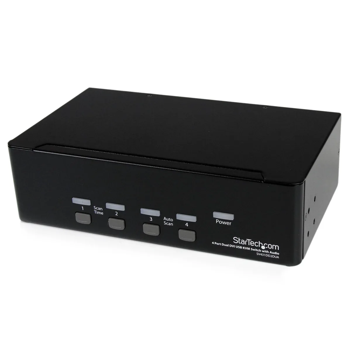 Startech 4-Port Dual KVM Switch with Audio for DVI Computers - Built-in USB Hub (SV431DD2DUA)