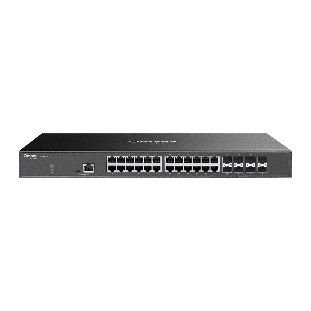 TP-Link Omada SX3832 V1.6 - Switch - L2+ - Managed - 24 x 100/1000/2.5G/5G/10GBase-T + 8 x 10Gb Ethernet SFP+ - rack-mountable