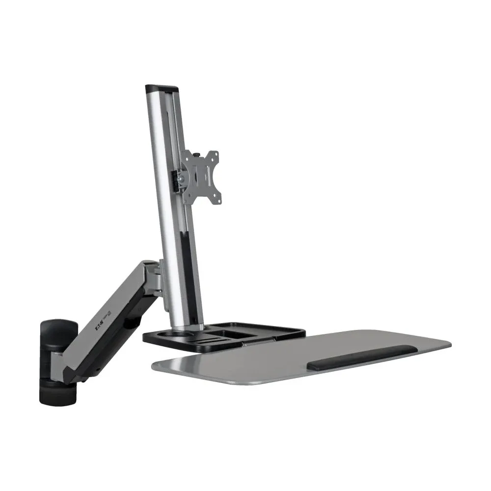 Eaton Tripp Lite Series WorkWise Wall-Mounted Workstation, Single Display - Mounting kit (keyboard shelf, mast, mounting hardware, arm bracket, 2 decorative covers) - for LCD display / PC equipment - plastic, steel - black - screen size: 13"-32" - wall-mountable