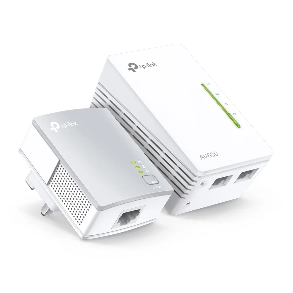 TP-Link AV500 Powerline Homeplug WiFi Extender with 2 LAN ports , Twin Pack - TL-WPA4220 KIT