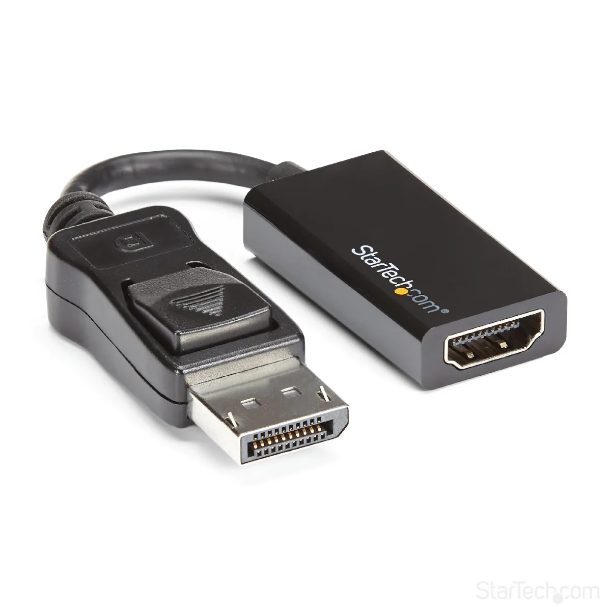 Startech DisplayPort to HDMI Adapter, 4K 60Hz HDR10 Active DisplayPort 1.4 to HDMI 2.0b Video Converter, 4K DP to HDMI Adapter Dongle for Monitor/Display/TV, Latching DP Connector - Ultra HD, EMI Shielding (DP2HD4K60H)