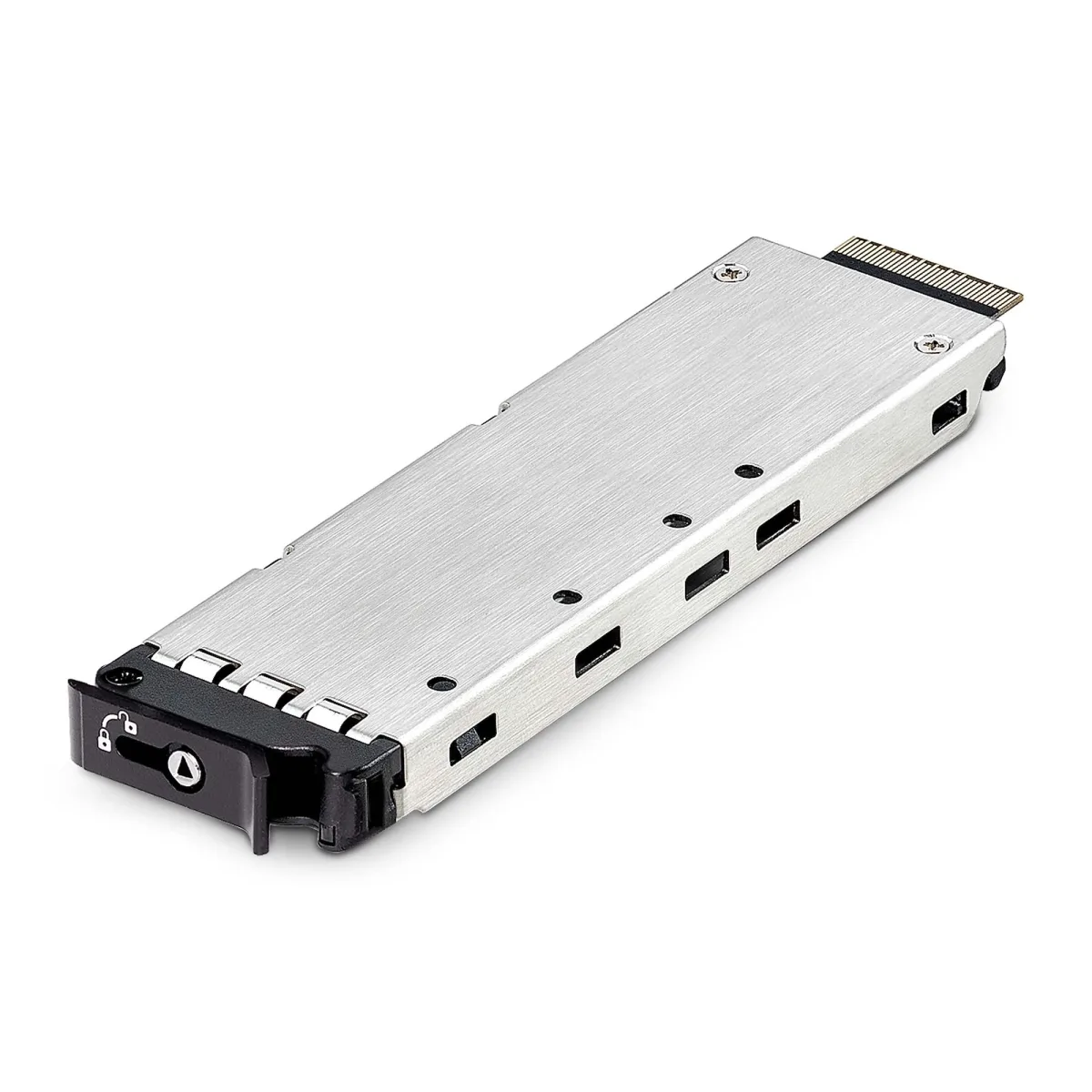 Startech M.2 NVMe SSD Drive Tray for use in PCIe Expansion Product Series - Drive Tray for an Additional Hot Swappable Drive (TR-M2-REMOVABLE-PCIE) - Interface adapter - M.2 - M.2 NVMe Card / PCIe 4.0 (NVMe) - PCIe 4.0 - black, silver