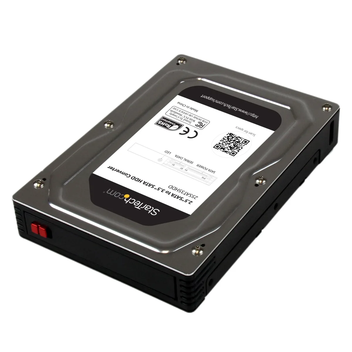 Startech 2.5" to 3.5" SATA HDD/SSD Adapter Enclosure - External Hard Drive Converter with HDD/SSD Height up to 12.5mm (25SAT35HDD)