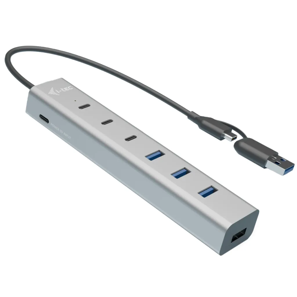 I-TEC USB-C/A CHARGE HUB 7 PORT METAL HUB (3X USB-C 4X USB-A)