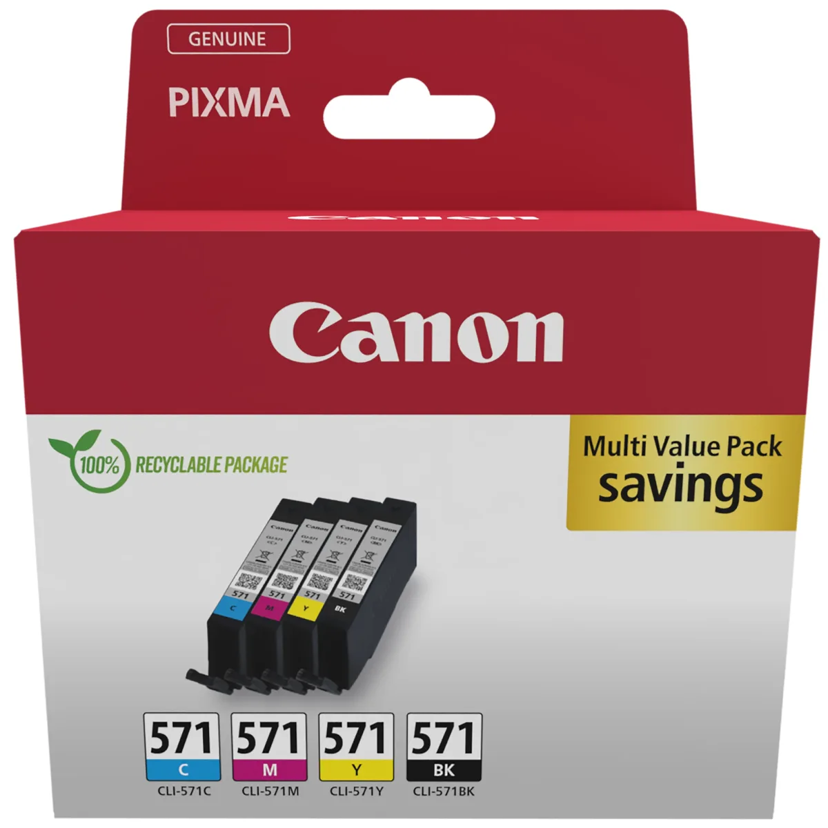 Canon CLI-571 C/M/Y/BK Multipack - 4-pack - 7 ml - black, yellow, cyan, magenta - original - ink tank