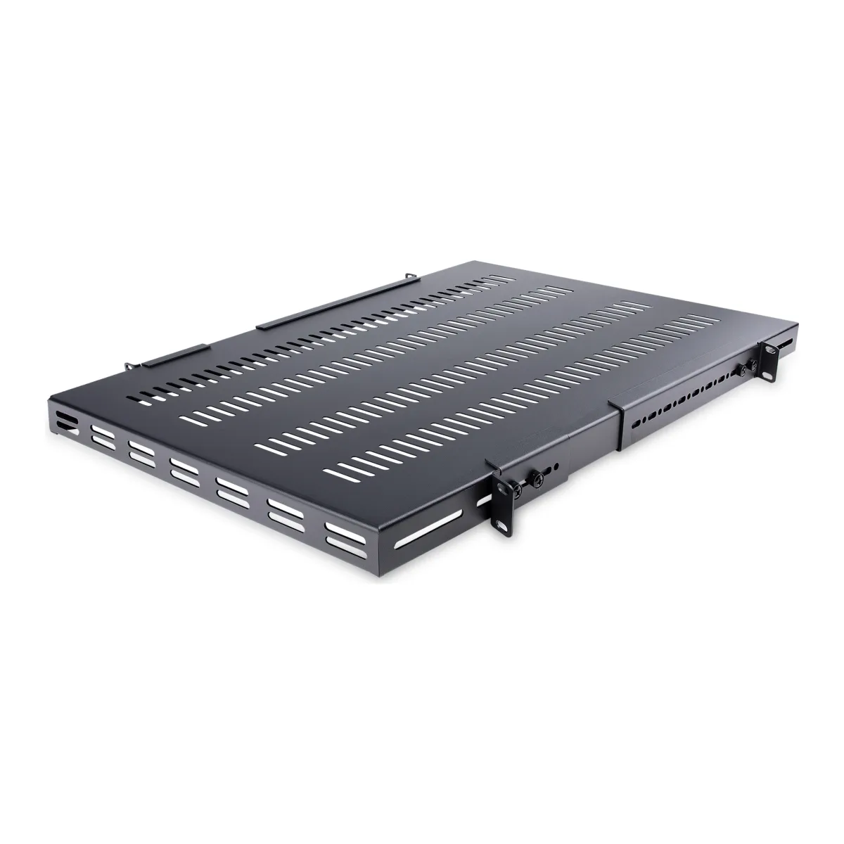 Startech Server Rack Shelf - 1U - Adjustable Mount Depth - Heavy Duty - Rack shelf - black - 1U - 19"
