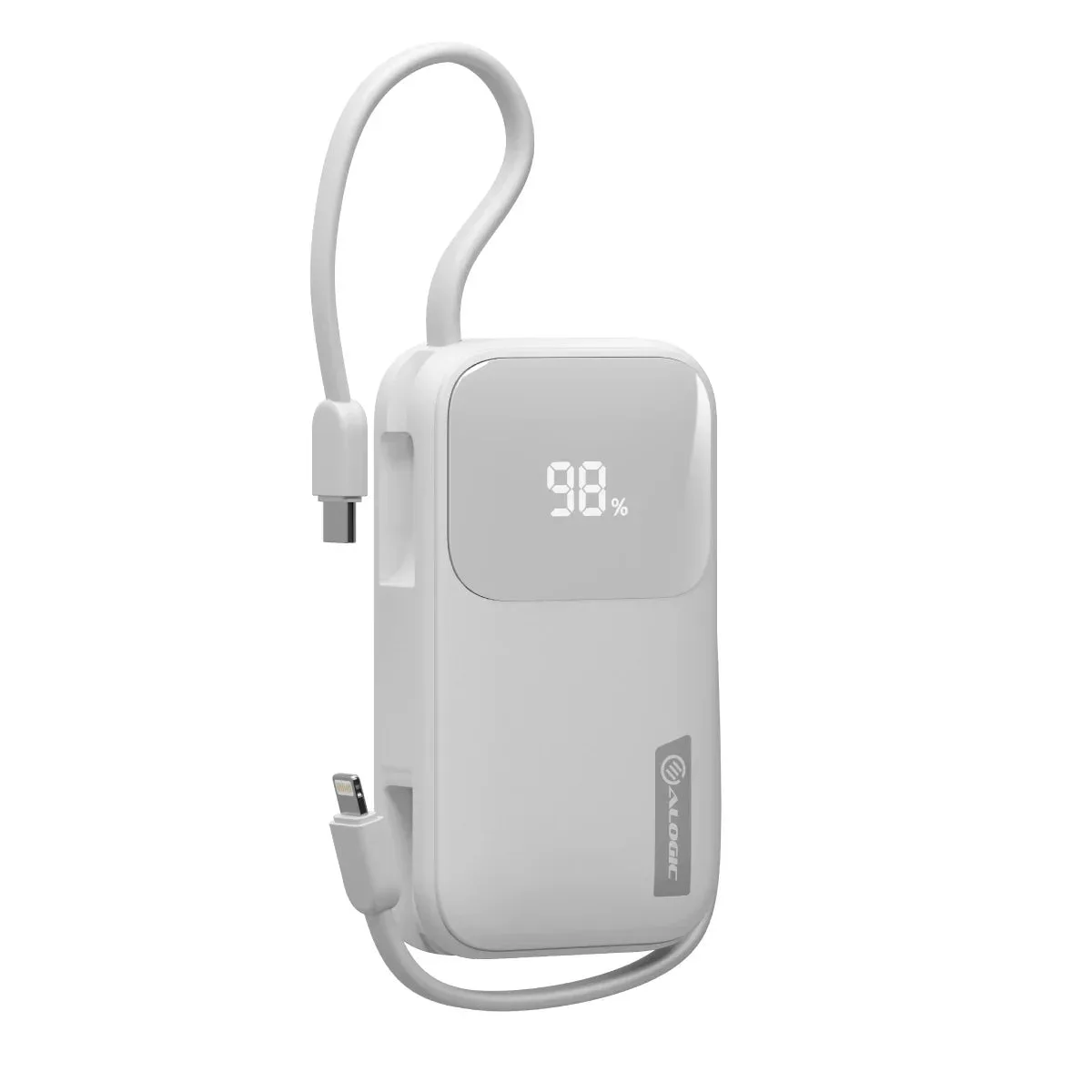 10KMAH 20W TANDEM POWERBANK WITH USB-C  LIGHTING WRAP  - WHI