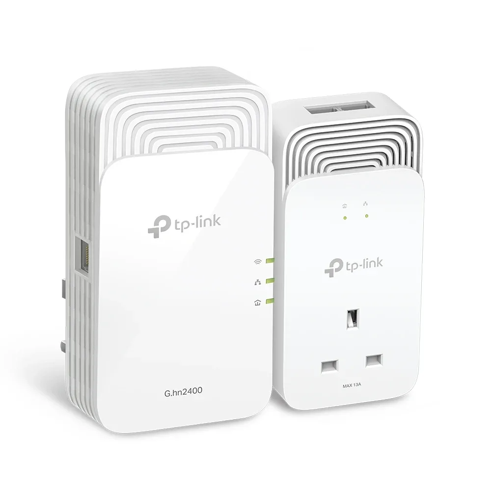 TP-Link PGW2440 KIT V1 - Powerline adapter kit 1GbE - Wi-Fi 6 - Dual Band - wall-pluggable