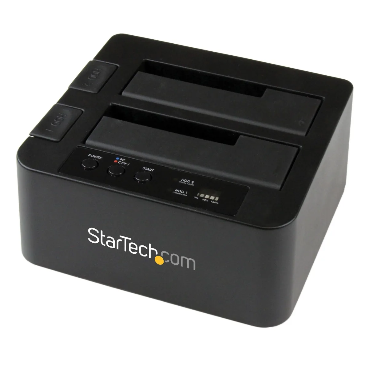 Startech Dual Bay Hard Drive Duplicator, Standalone USB 3.0 (5 Gbps) eSATA to 2.53.5 SATA III HDDSSD ClonerCopier, Hard Drive Docking Station - Hard Disk Cloner - Storage controller - 2.5", 3.5" - SATA 6Gb/s - USB 3.0 - black - for P/N: SVA12M5NA