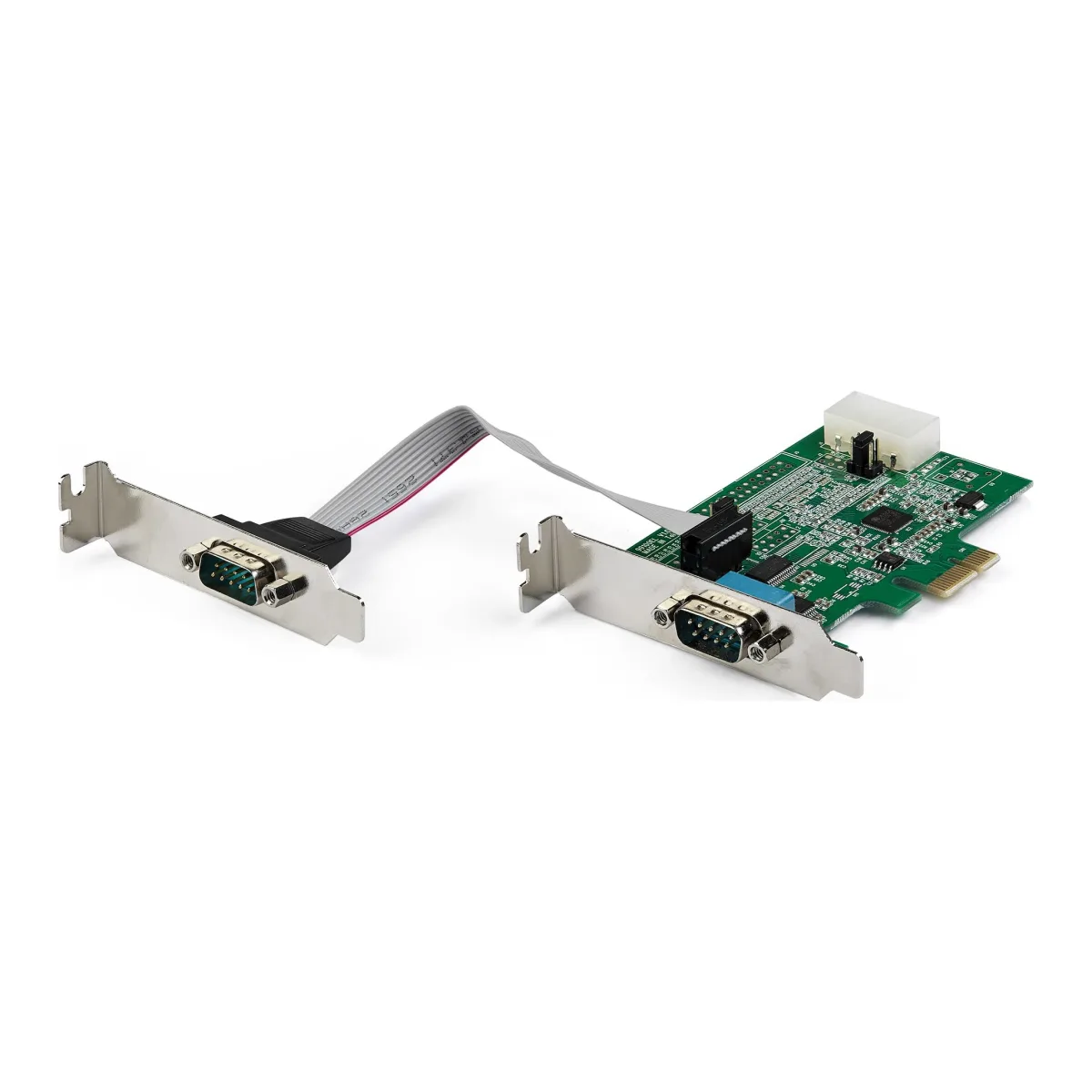 Startech 2-port PCI Express RS232 Serial Adapter Card, PCIe RS232 Serial Host Controller Card, PCIe to Serial DB9 COM Ports, 16950 UART, Low Profile Expansion Card, Windows/macOS/Linux - Full/Low-Profile (PEX2S953LP) - Serial adapter - PCI Express x1 low profile - RS-232 x 2