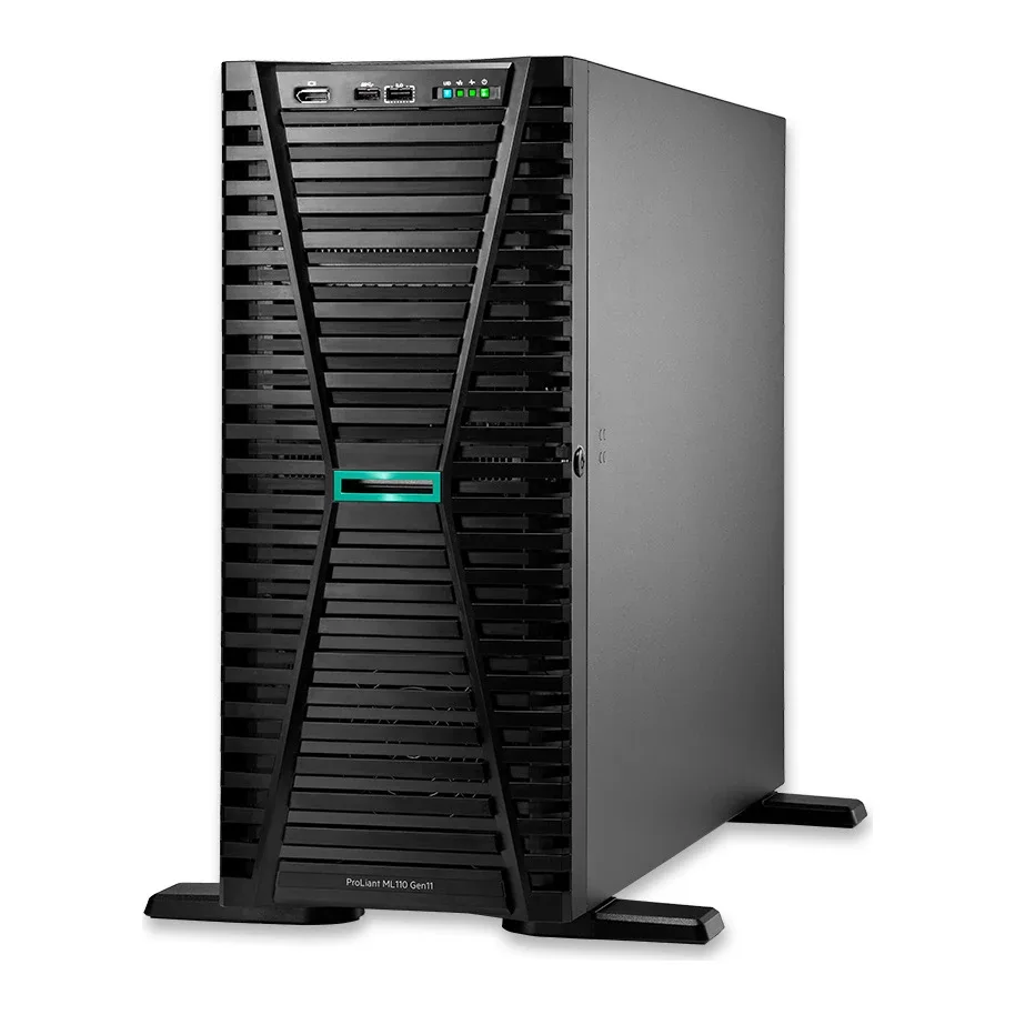 HPE ProLiant ML110 Gen11 3508U 2.1GHz 8c 1P 1x32GB-R 8SFF 2x480GB SSD 2x1000W PS EU Server - This HPE pre built server includes the following: - 1x P64706-B21 = HPE 32GB (1x32GB) Dual Rank x8 DDR5-5600 CAS-46-45-45 EC8 Registered Smart Memory Kit - 2x P40497-B21 = HPE 480GB SATA 6G Read Intensive SFF (2.5in) Basic Carrier Multi Vendor SSD - 2x P03178-B21 = HPE 1000W Flex Slot Titanium Hot Plug Power Supply Kit - If you have any questions or additional product requirements, please reach out to ou