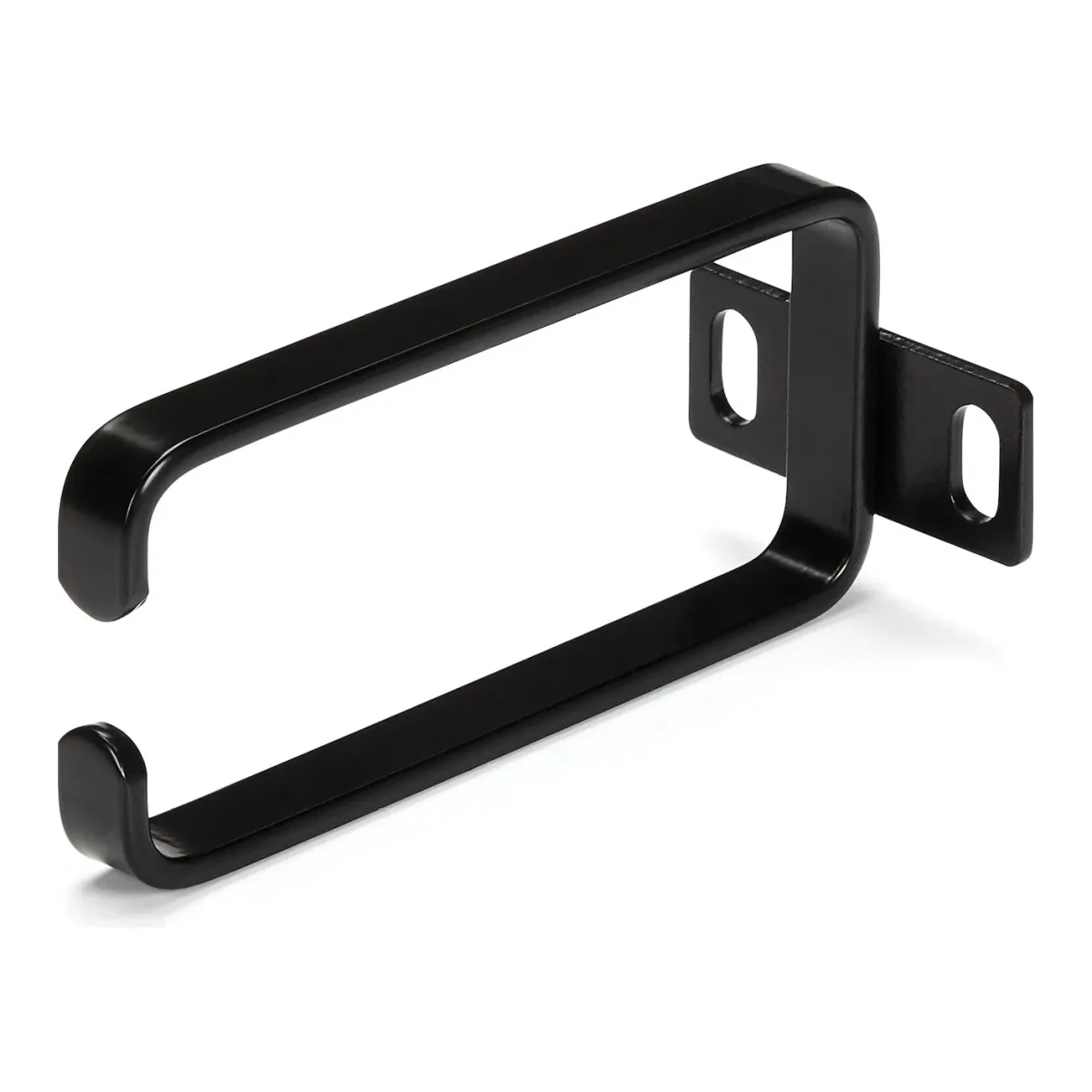 Startech 1U Vertical 1.8 x 3.9in Server Rack Cable Management D-Ring Hook w/ Flexible Opening - Network Rack-Mount Cord Organizer Ring (CMHOOK1UN) - Cable management ring - black - 1U - for P/N: RACK-18U-20-WALL-OA, RACK-21U-20-WALL-OA, RACK-24U-20-WALL-OA, RK3236BKF, RKQMCAB12V2
