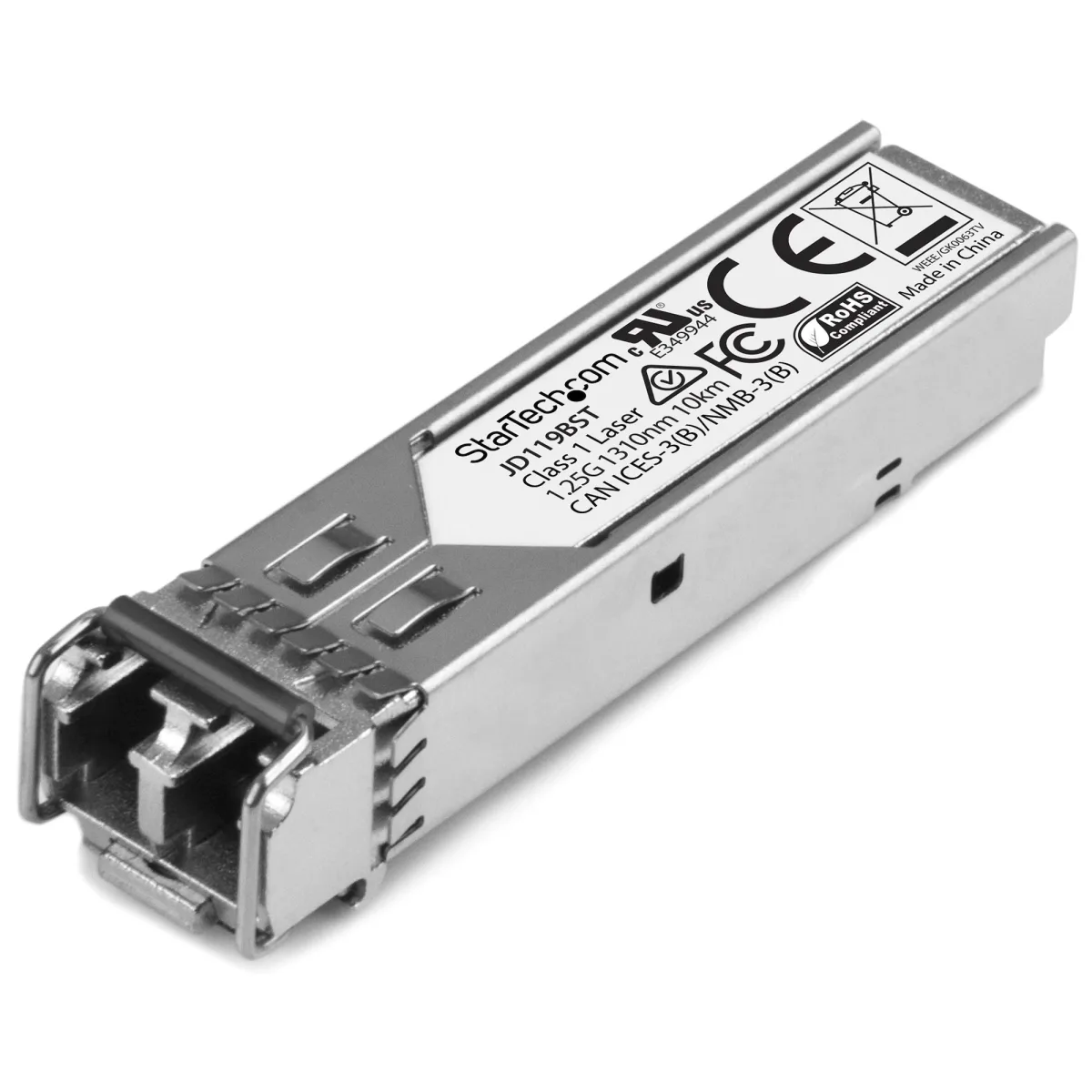 Startech HPE JD119B Compatible SFP Module, 1000BASE-LX, 1GbE Single Mode (SMF) Fiber Optic Transceiver, 1GE Gigabit Ethernet SFP, LC Connector, 10km, 1310nm, DDM, HPE 5900, 12500, 5500 - Lifetime Warranty (JD119BST)