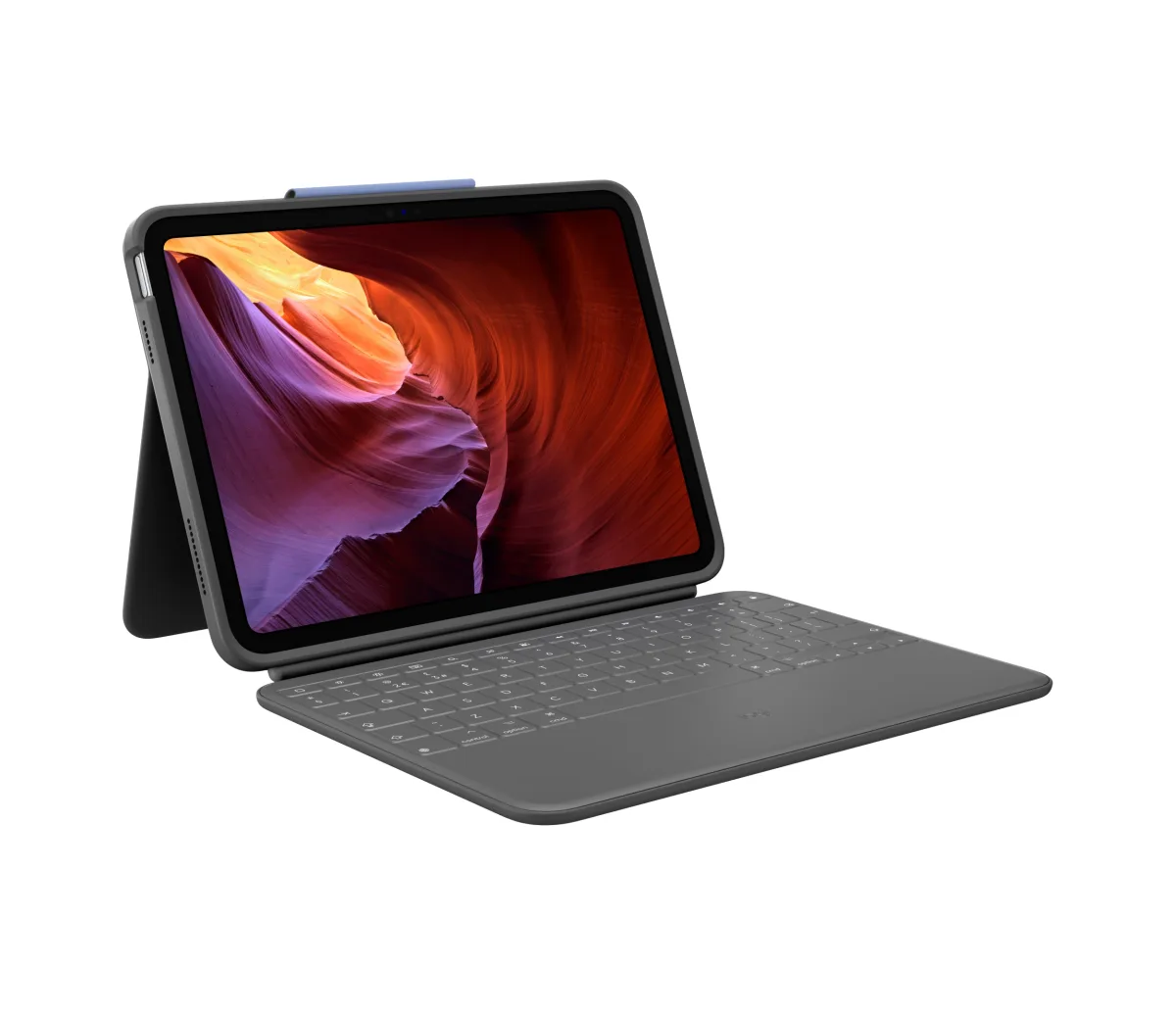 Keyboard and folio case - Apple Smart connector - QWERTY - UK - graphite - for Apple 10.9inch iPad Wi-Fi
