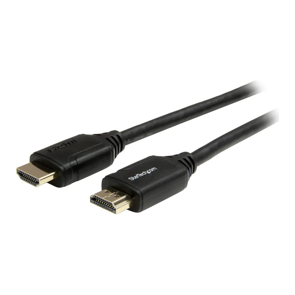 Startech 6ft (2m) Premium Certified HDMI 2.0 Cable with Ethernet, High Speed Ultra HD 4K 60Hz HDMI Cable HDR10, HDMI Cord (Male/Male Connectors), For UHD Monitors, TVs, Displays - Durable HDMI Cable - HDMI cable with Ethernet - HDMI male to HDMI male - 2 m - black - for P/N: EXTEND-HDMI-4K40C6P1, KITBXAVHDPEU, KITBXAVHDPUK, KITBXDOCKPEU, KITBXDOCKPUK