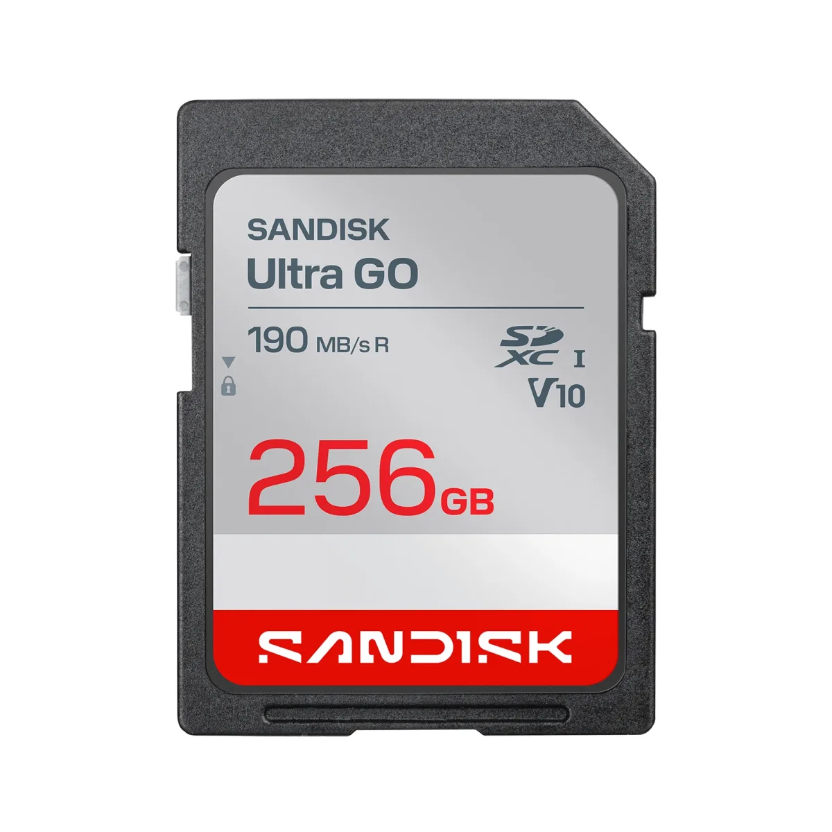 SanDisk Ultra GO - Flash memory card - 256 GB - Video Class V10 / UHS-I U1 - SDXC UHS-I
