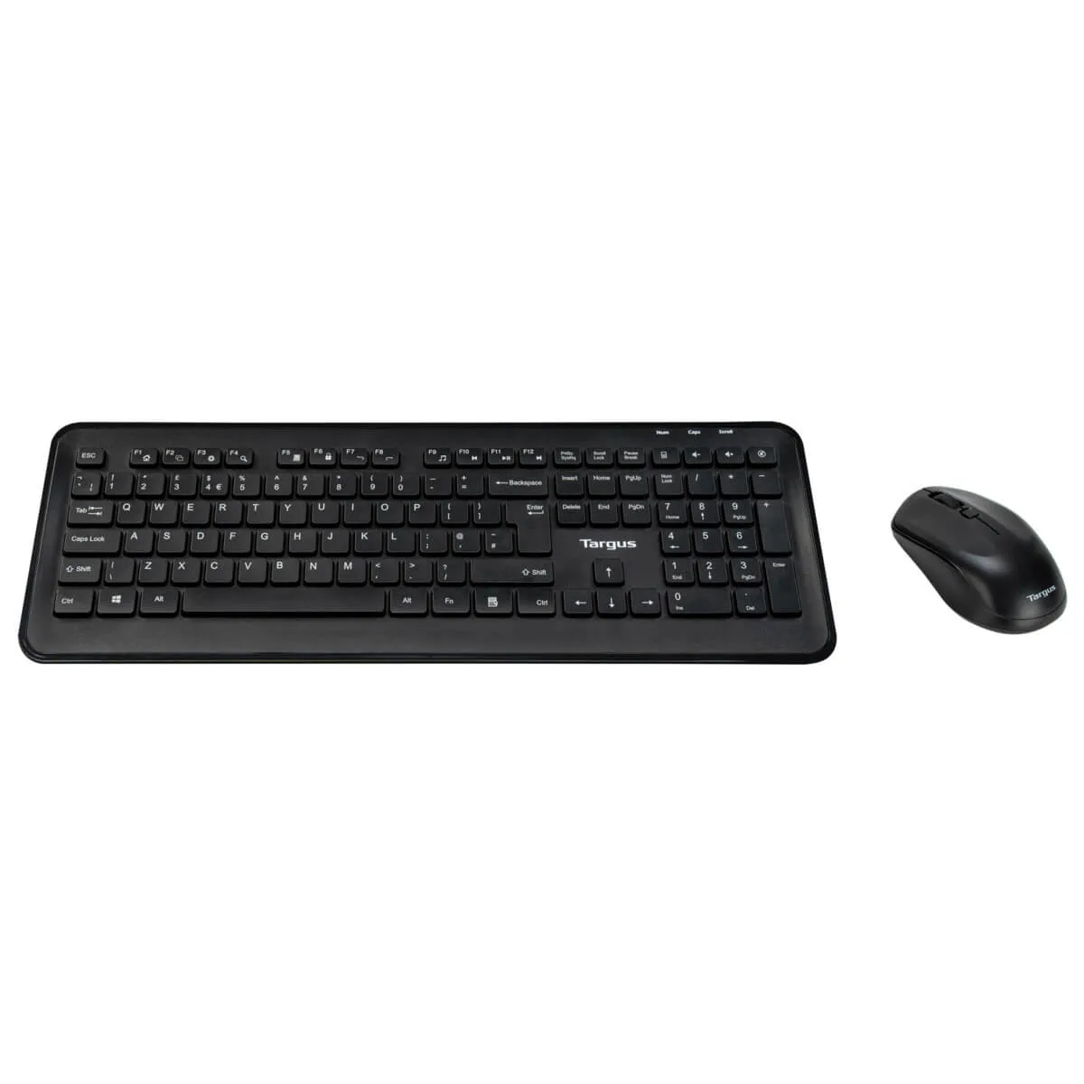 Targus - Keyboard and mouse set - combo - full size - wireless - 2.4 GHz - QWERTY - UK - black