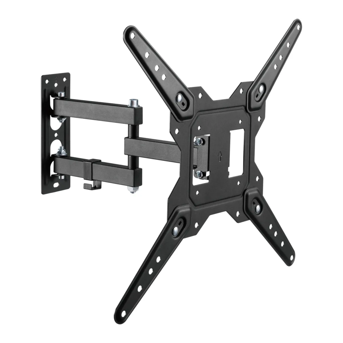 Display wall arm mount - fits display 37 to 60" with VESA sizes up to 400 x 400 - 3 degree tilt up, 10 degree tilt down - reach from wall 60 to 382 mm - thumbscrews - swl 25 kg - black