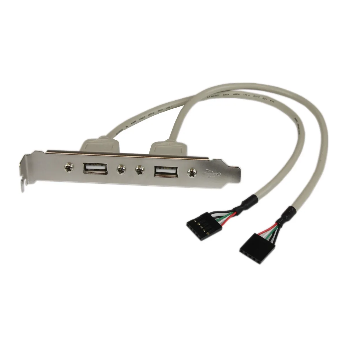 StarTech 2 Port USB A Female Slot Plate Adapter - USB panel - USB (F) to 5 pin in-line (F) - USBPLATE - USB panel - USB (F) to 5 pin in-line (F)