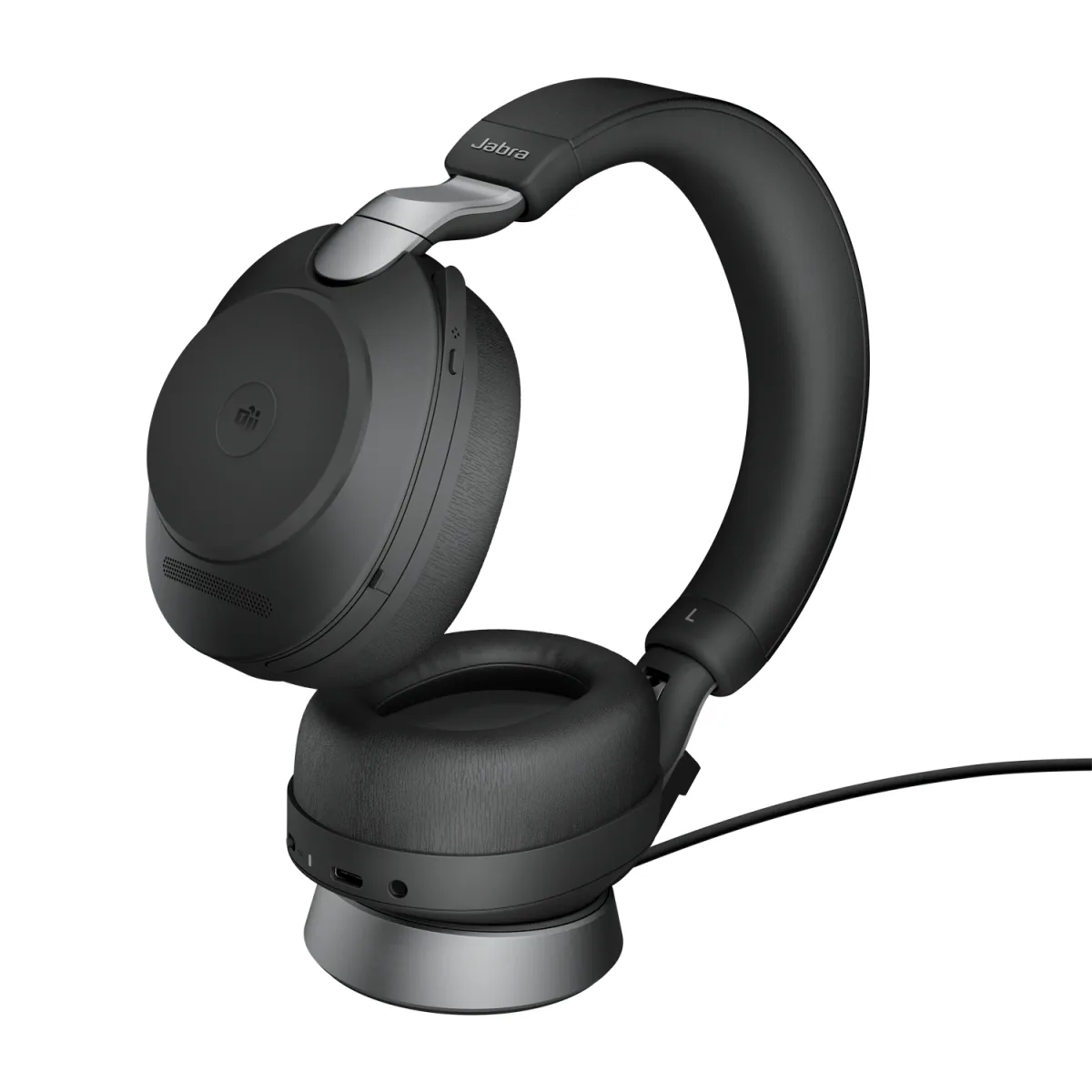 Jabra Evolve2 85 MS Stereo - Headset - full size - Bluetooth - wireless - active noise cancelling - 3.5 mm jack - noise isolating - black - Certified for Microsoft Teams