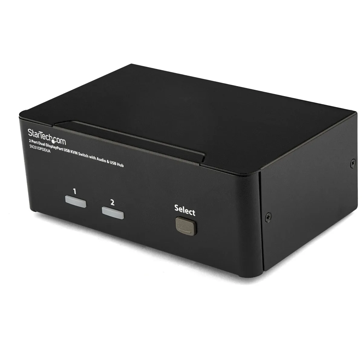 Startech Dual Monitor DisplayPort KVM Switch - 2 Port - USB 2.0 Hub - Audio and Microphone - DP KVM Switch (SV231DPDDUA)