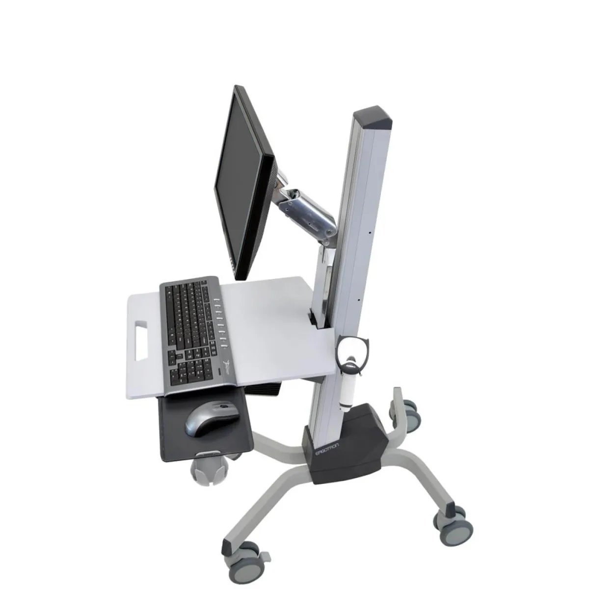 Ergotron Neo-Flex LCD Cart - Cart for LCD display / keyboard / mouse / bar code scanner / CPU - plastic, aluminium, steel - two-tone grey - screen size: up to 22