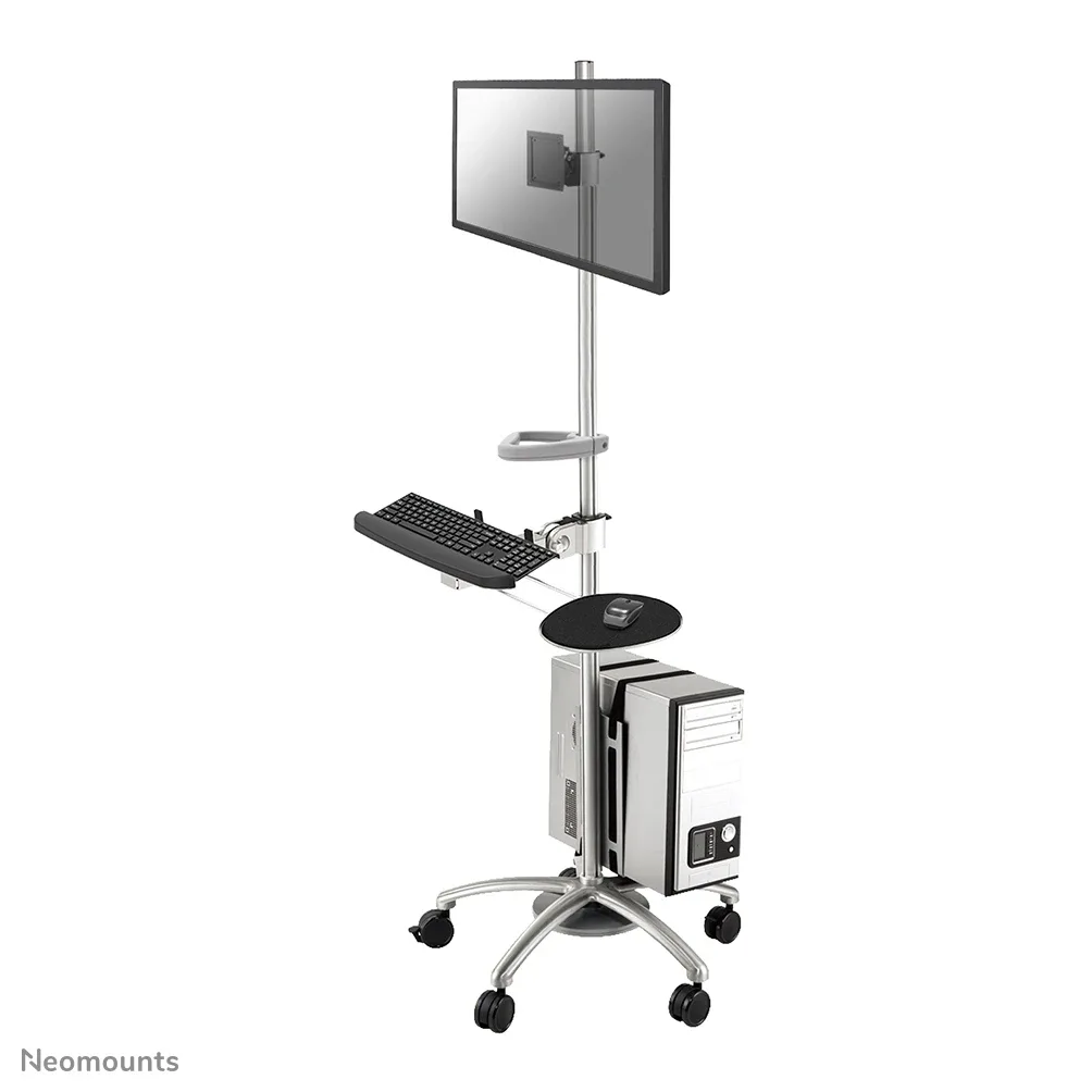 Neomounts FPMA-MOBILE1800 - Cart - for LCD display / PC equipment - silver - screen size: 10"-27
