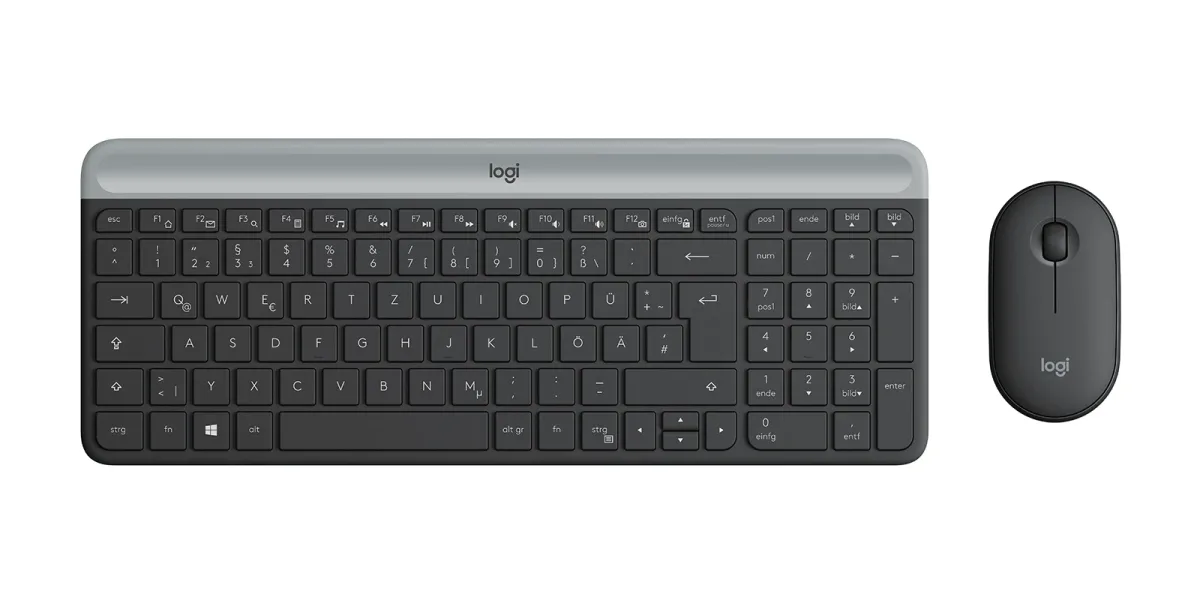Logitech 920-009188 Slim Wireless Keyboard-mouse Combo MK470 - Graphite - Deu - Central